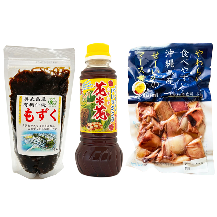 奥武島産もずく& セーイカマース煮セット おすすめタレ付き 【送料込】