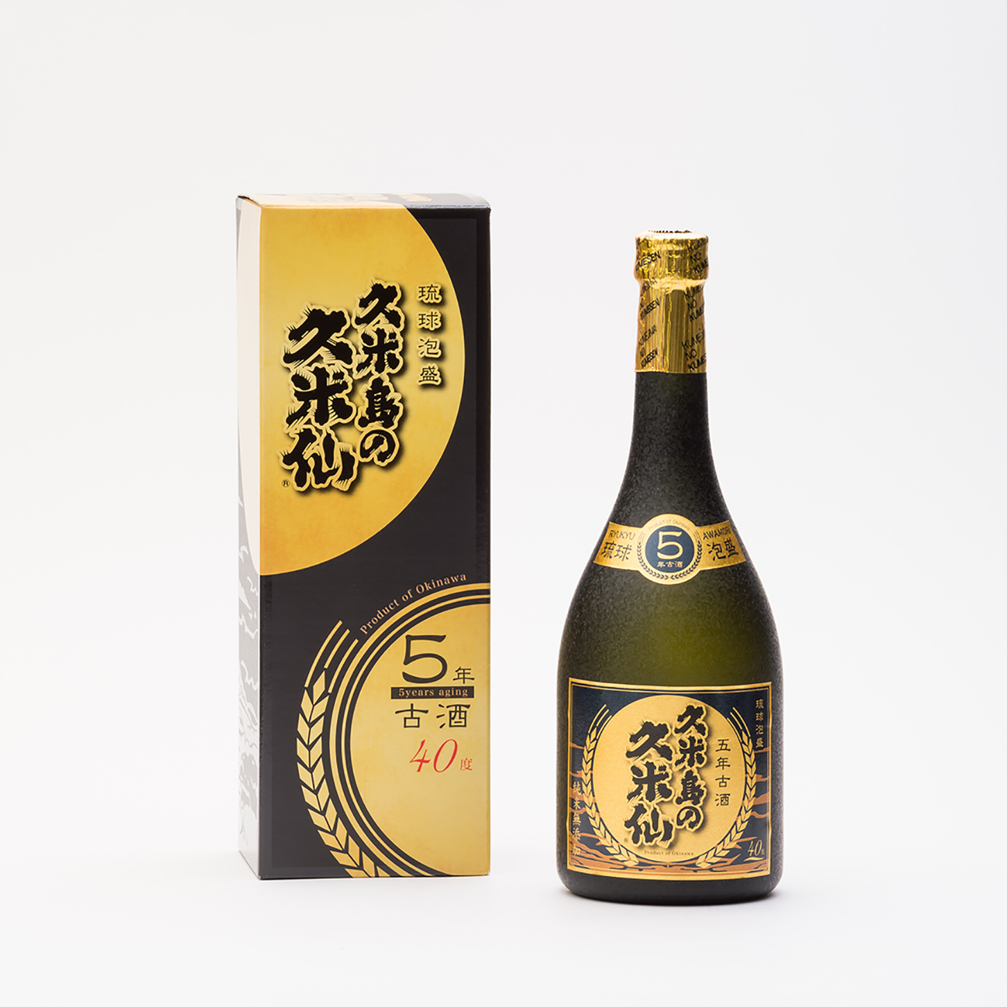 品質一番の 琉球泡盛 久米島の久米仙 五年古酒 ブラック5年