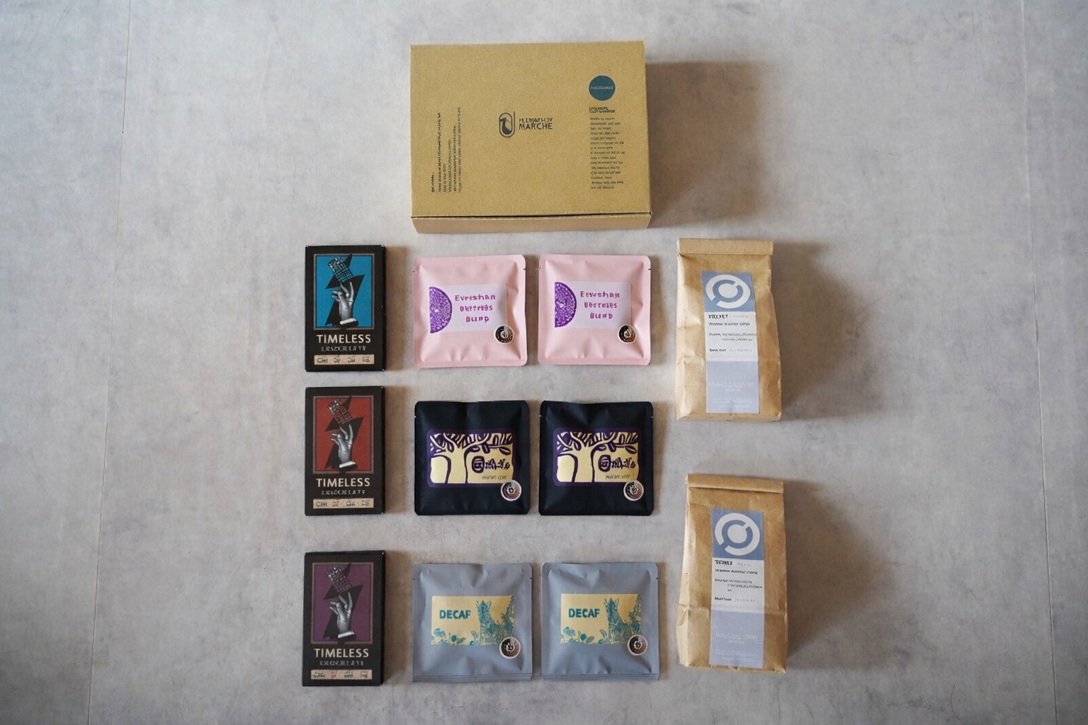 【送料無料】TIMELESS CHOCOLATE × 沖縄コーヒー｜贅沢ペアリングBOX（チョコ：3枚・コーヒー：5種）