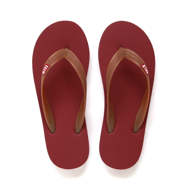 天然ゴムのビーチサンダル ダークレッド/ラバーの詳細画像 天然ゴムのビーチサンダル ダークレッド/ラバーの詳細画像
