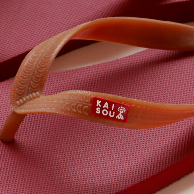 天然ゴムのビーチサンダル ダークレッド/ラバーの詳細画像 天然ゴムのビーチサンダル ダークレッド/ラバーの詳細画像