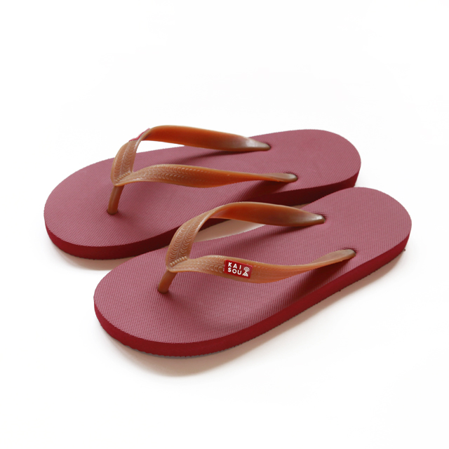 天然ゴムのビーチサンダル ダークレッド/ラバーの詳細画像 天然ゴムのビーチサンダル ダークレッド/ラバーの詳細画像