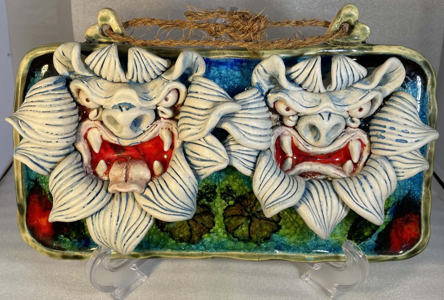 【令和3年度那覇市長賞 優秀賞受賞】 白寿面シーサー