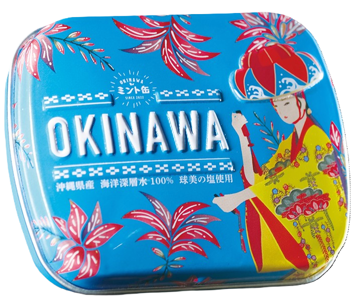 OKINAWAミント缶 花笠